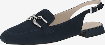 CAPRICE Slingback Pumps in Blue: front