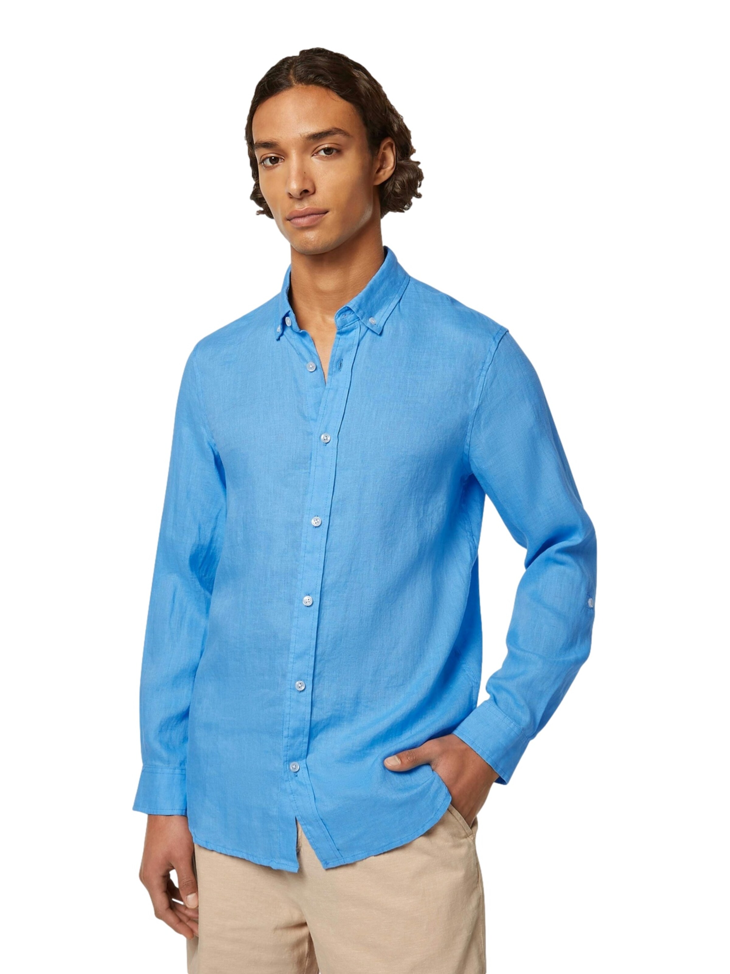 SCOTCH & SODA Regular fit Button Up Shirt in Blue: front