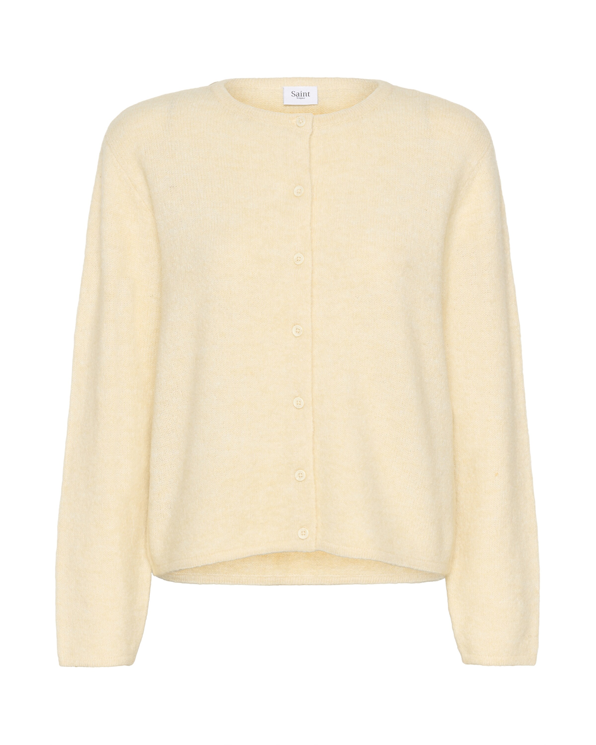 SAINT TROPEZ Gebreid vest 'Larna' in Geel: voorkant