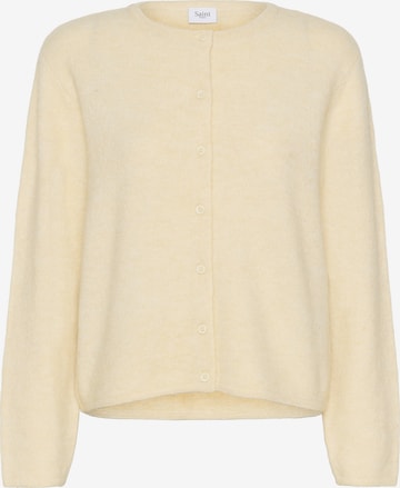 SAINT TROPEZ Gebreid vest 'Larna' in Geel: voorkant