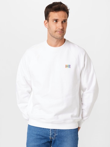 LEVI'S ® Sweatshirt 'Relaxed Raglan Crewneck' i hvid: forside