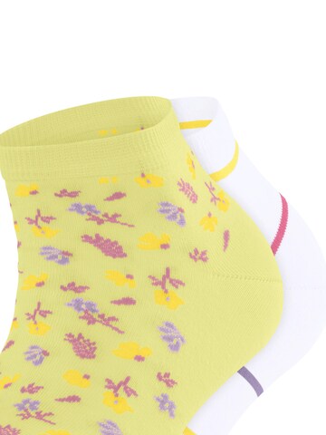 ESPRIT Socken 'Flowers & Stripes 2-Pack'‌‌‌‌‌‌‌ in Gelb