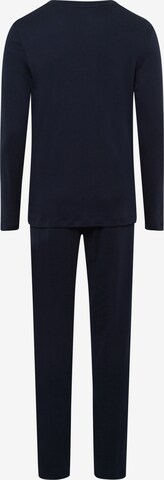 Hanro Long Pajamas 'Night & Day' in Blue