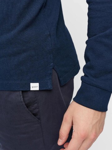 SANVT Shirt 'The Longsleeve Polo Shirt'‌‌‌ in Blau