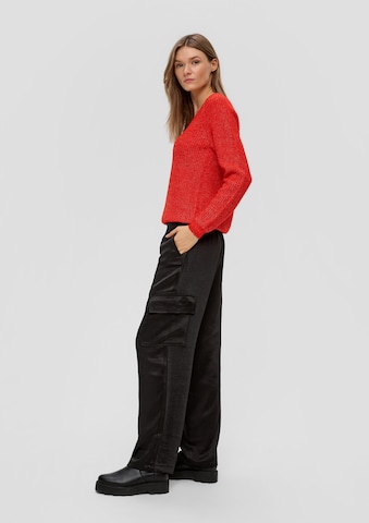 s.Oliver Wide leg Cargo Pants in Black