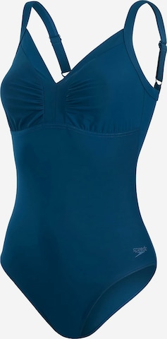 SPEEDO Bustier Badeanzug in Blau: Vorderseite