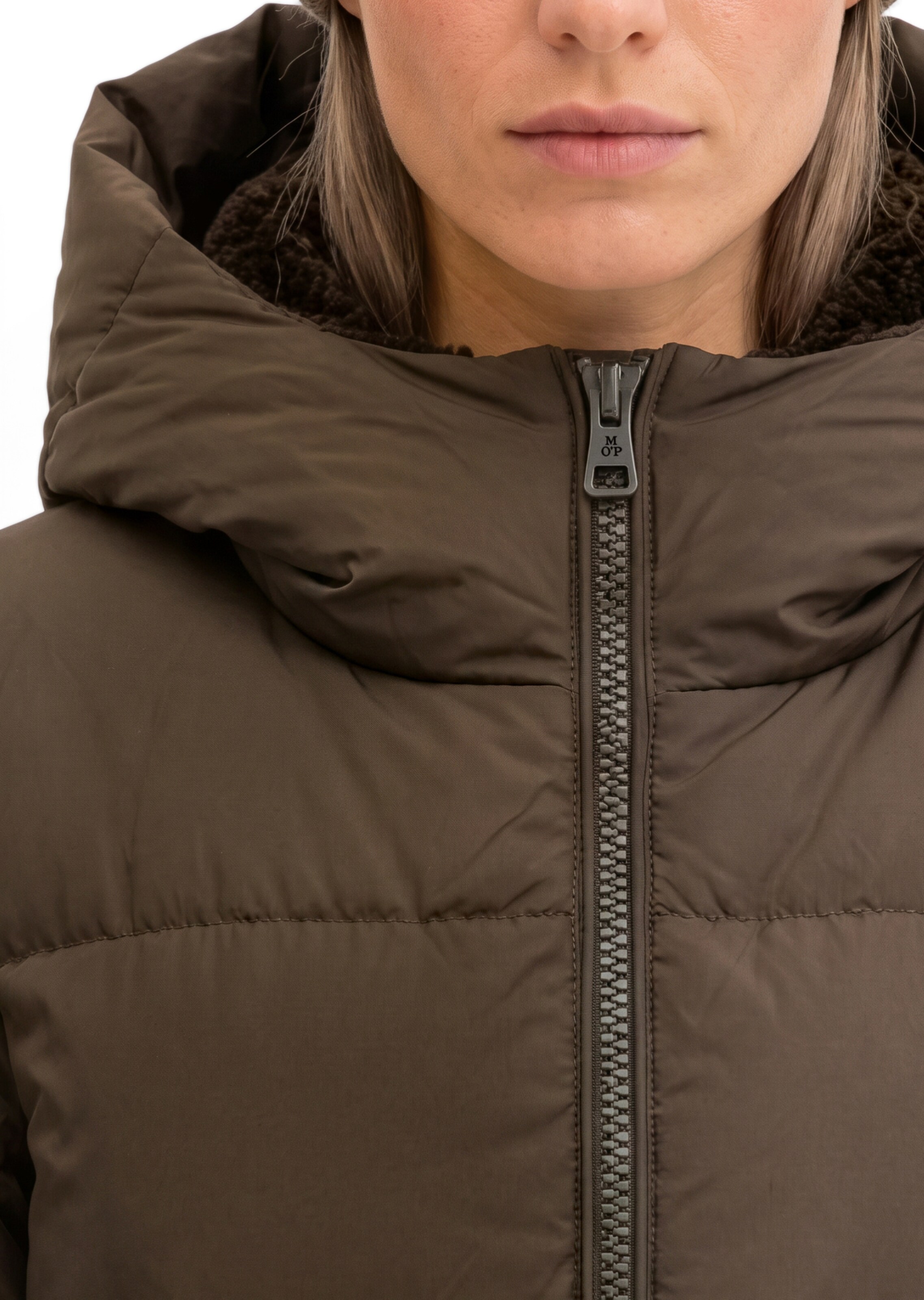 Veste mi-saison Marc O'Polo en marron : devant