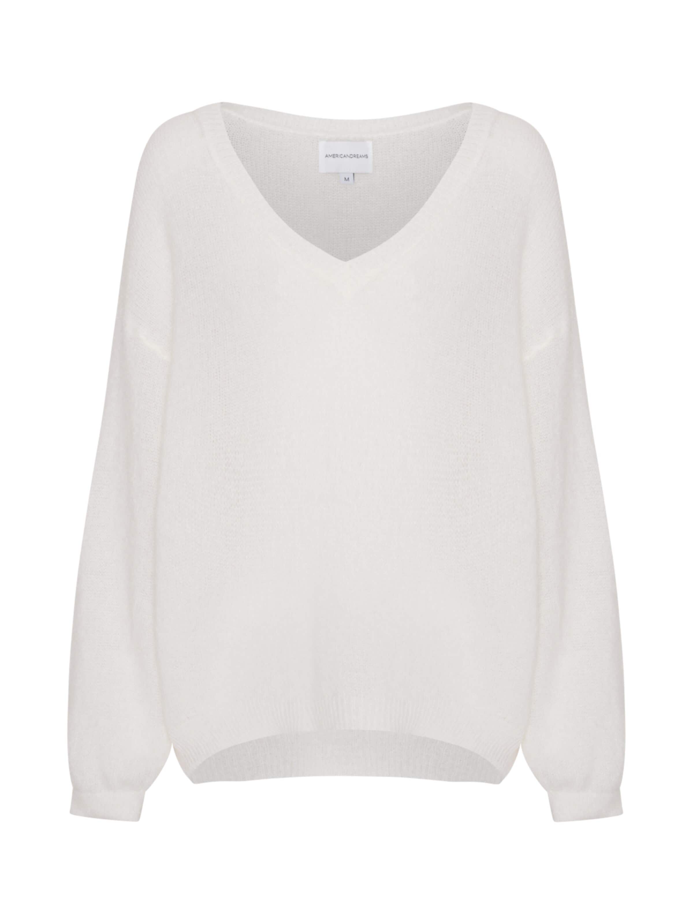 americandreams Oversizepullover 'Silja'‌‌ in Weiß: Vorderseite