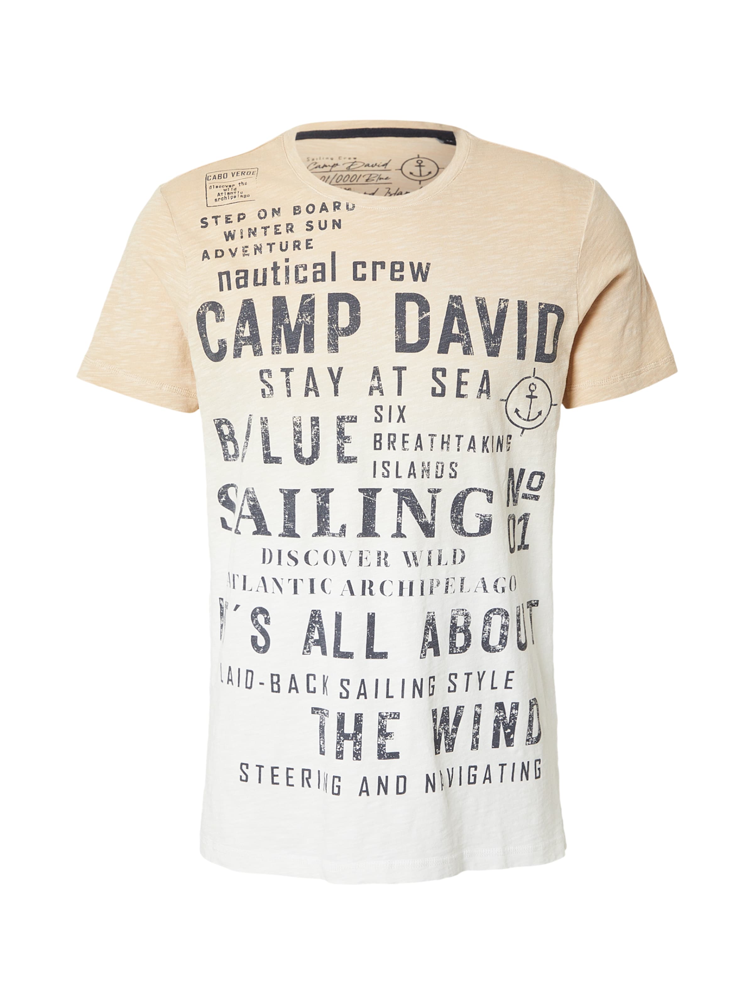 CAMP DAVID Shirt in Beige: front