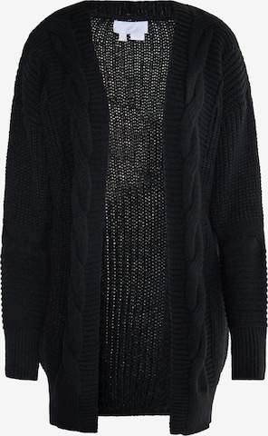 usha WHITE LABEL Knit Cardigan 'Teylon' in Black: front