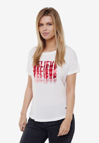Decay T-Shirt 'Believe' in Weiß: predná strana