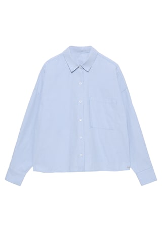 Pull&Bear Блуза 'PACIFIC' в синьо: отпред