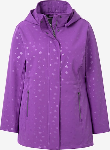Ulla Popken Weatherproof jacket in Purple: front