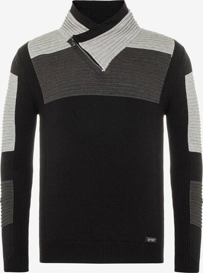 CIPO & BAXX Pullover in grau / schwarz, Produktansicht