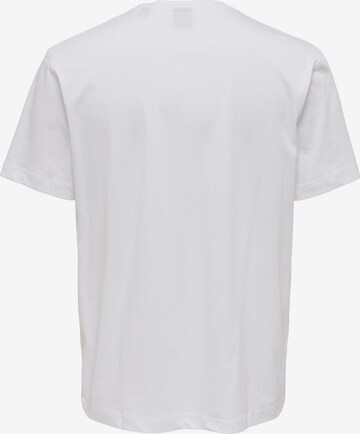 Tricou 'Max' de la Only & Sons pe alb