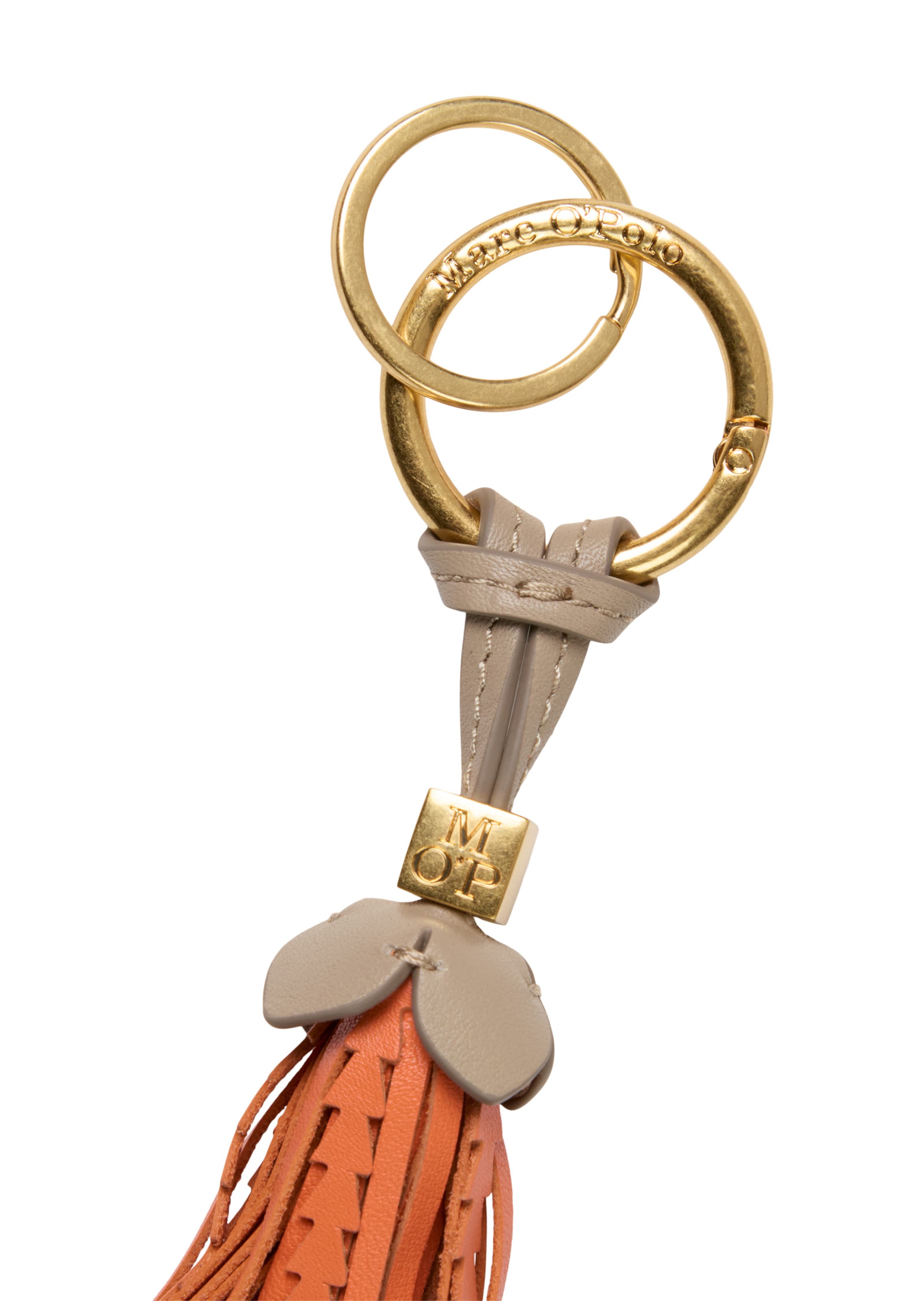 Marc O'Polo Key ring ' aus hochwertigem Leder ' in Orange