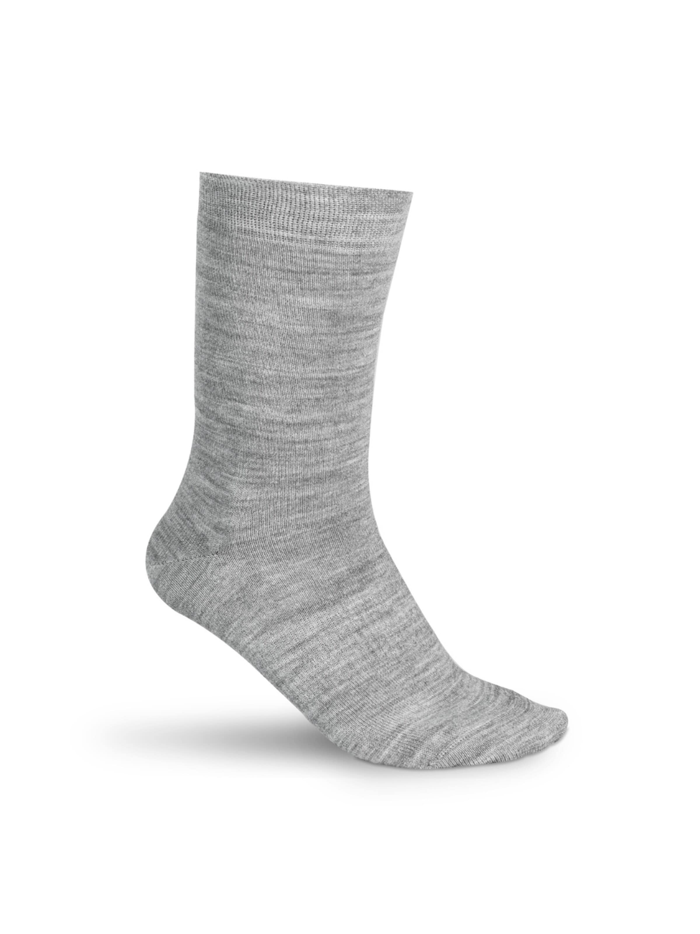 Chaussettes 'Merino Wol Sokken - 8 Paar' Sukats en gris : devant