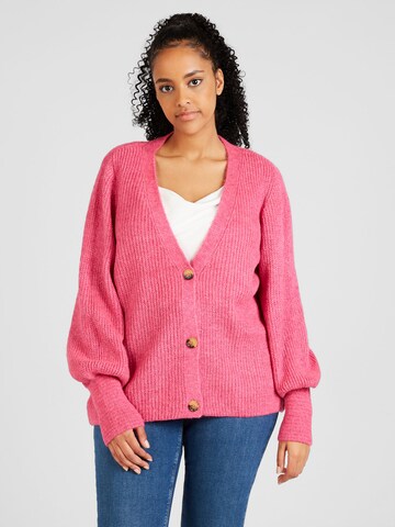 ONLY Carmakoma Knit Cardigan 'CLARE' in Pink: front
