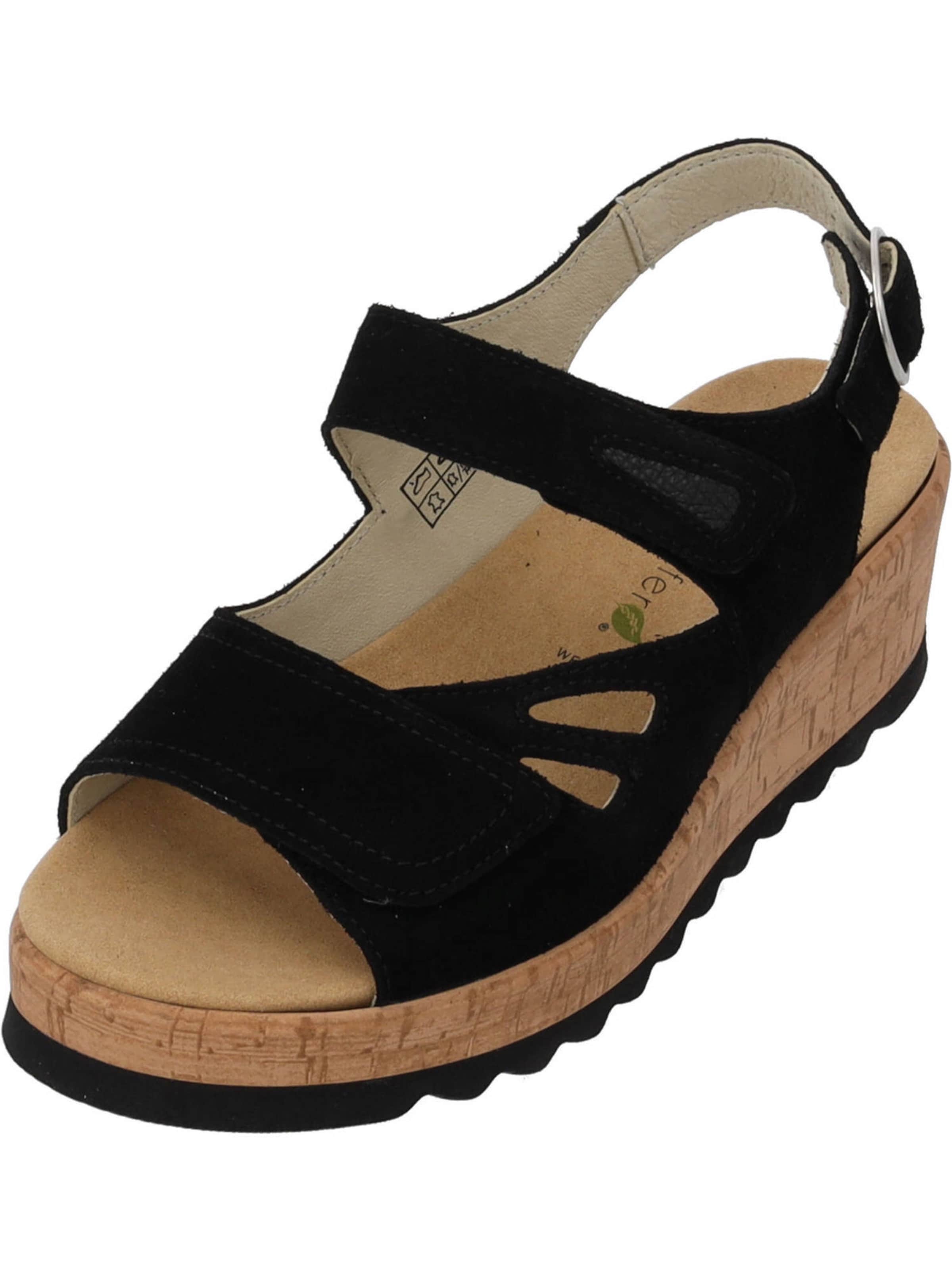 WALDLÄUFER Sandale 'Wiebke' in Schwarz