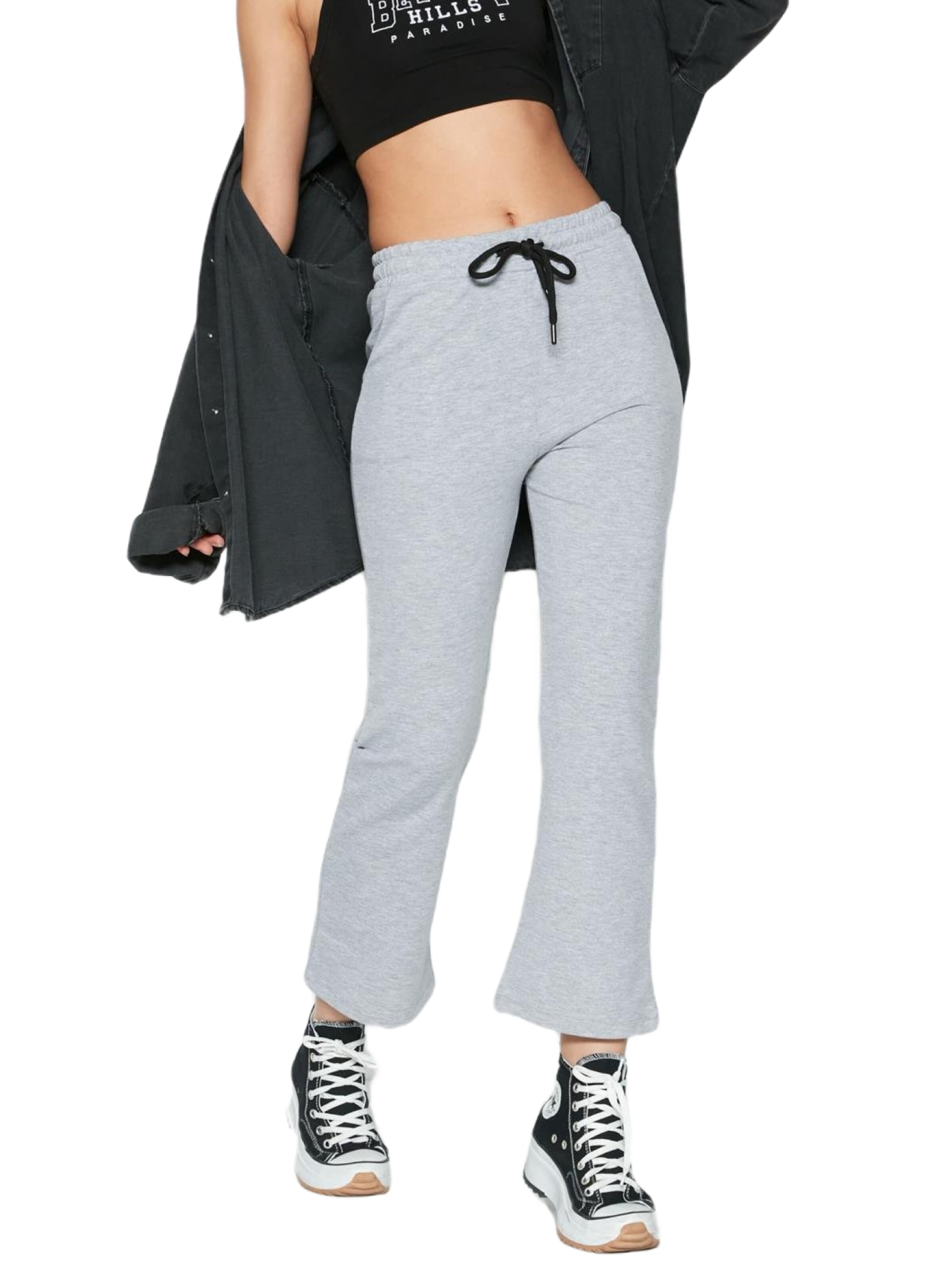 C&City Flared Trousers in Grey