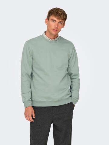 Only & Sons Sweatshirt 'ONSConnor' i grön: framsida