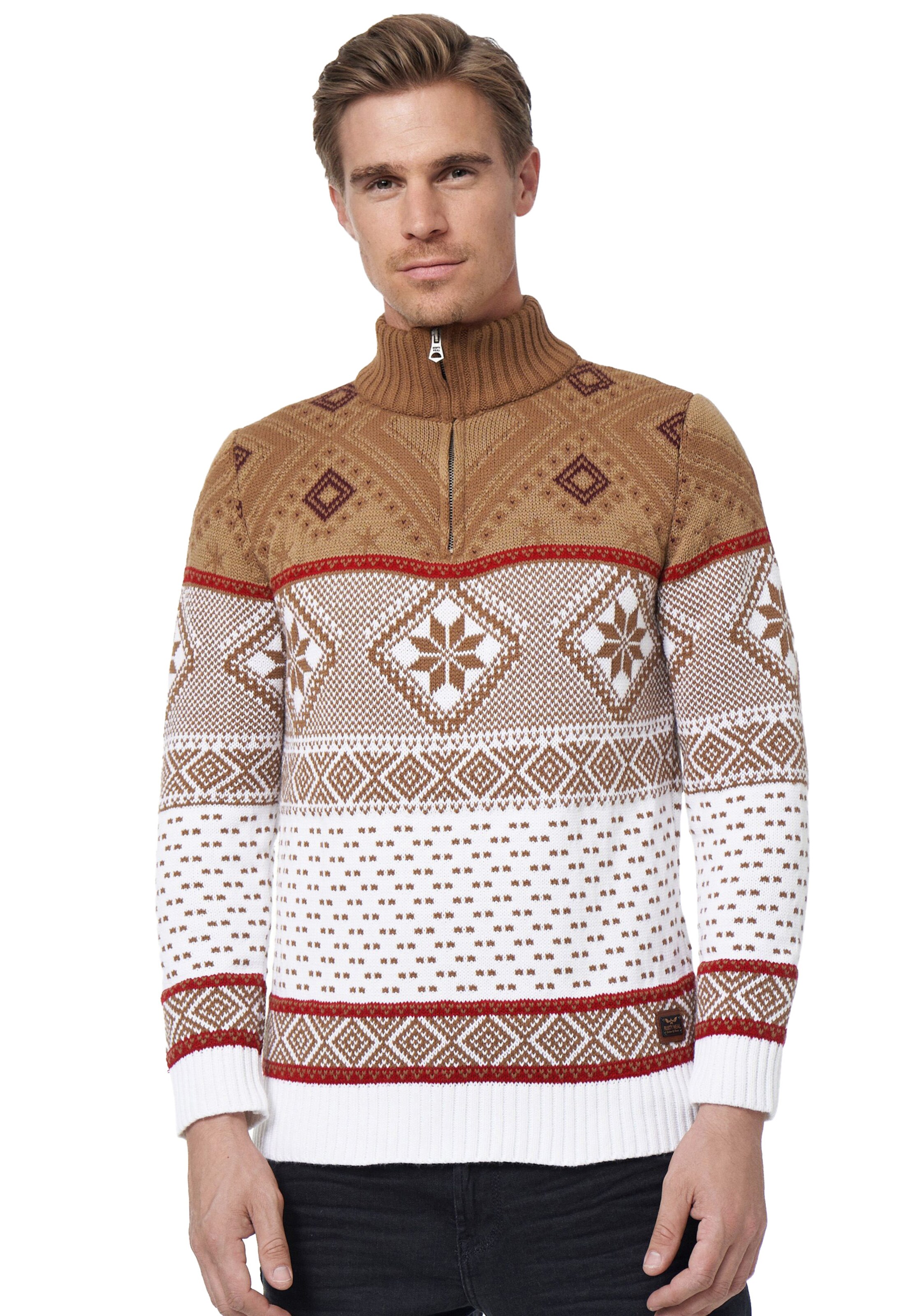 Rusty Neal Pullover in Weiß: Vorderseite