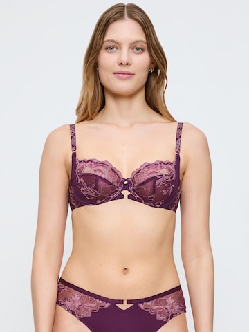TRIUMPH T-shirt Bra ' Wild Gardenia Florale ' in Purple: front