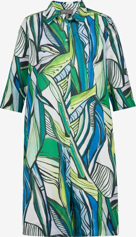 Ulla Popken Shirt Dress in Green: front