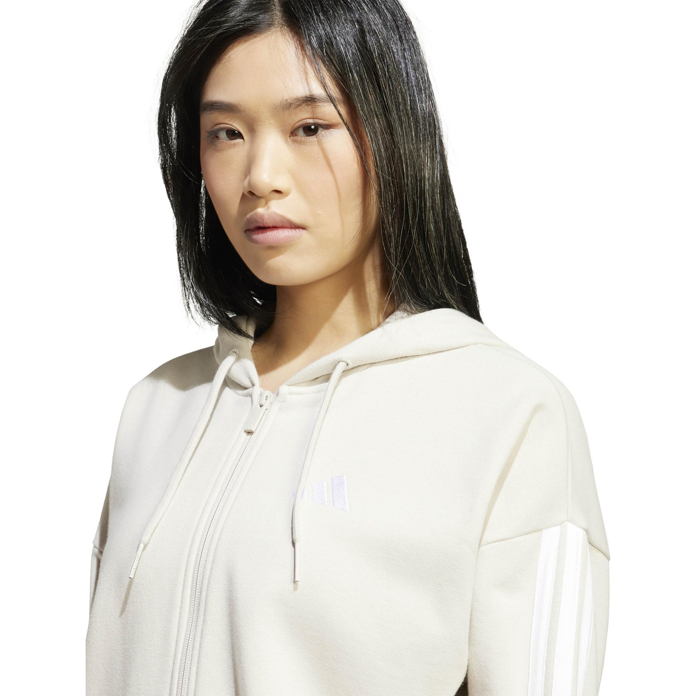 ADIDAS SPORTSWEAR Sportsweatjacke 'Essentials' in Weiß