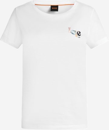 BOSS Тениска 'C_Elove_5' в бяло: отпред
