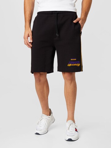 BOSS Orange Regular Broek 'Slam 2 NBA' in Zwart: voorkant