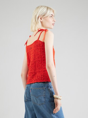 LEVI'S ® Πλεκτό τοπ 'Abbey Tie-Shoulder Sweater Tank Top' σε κόκκινο