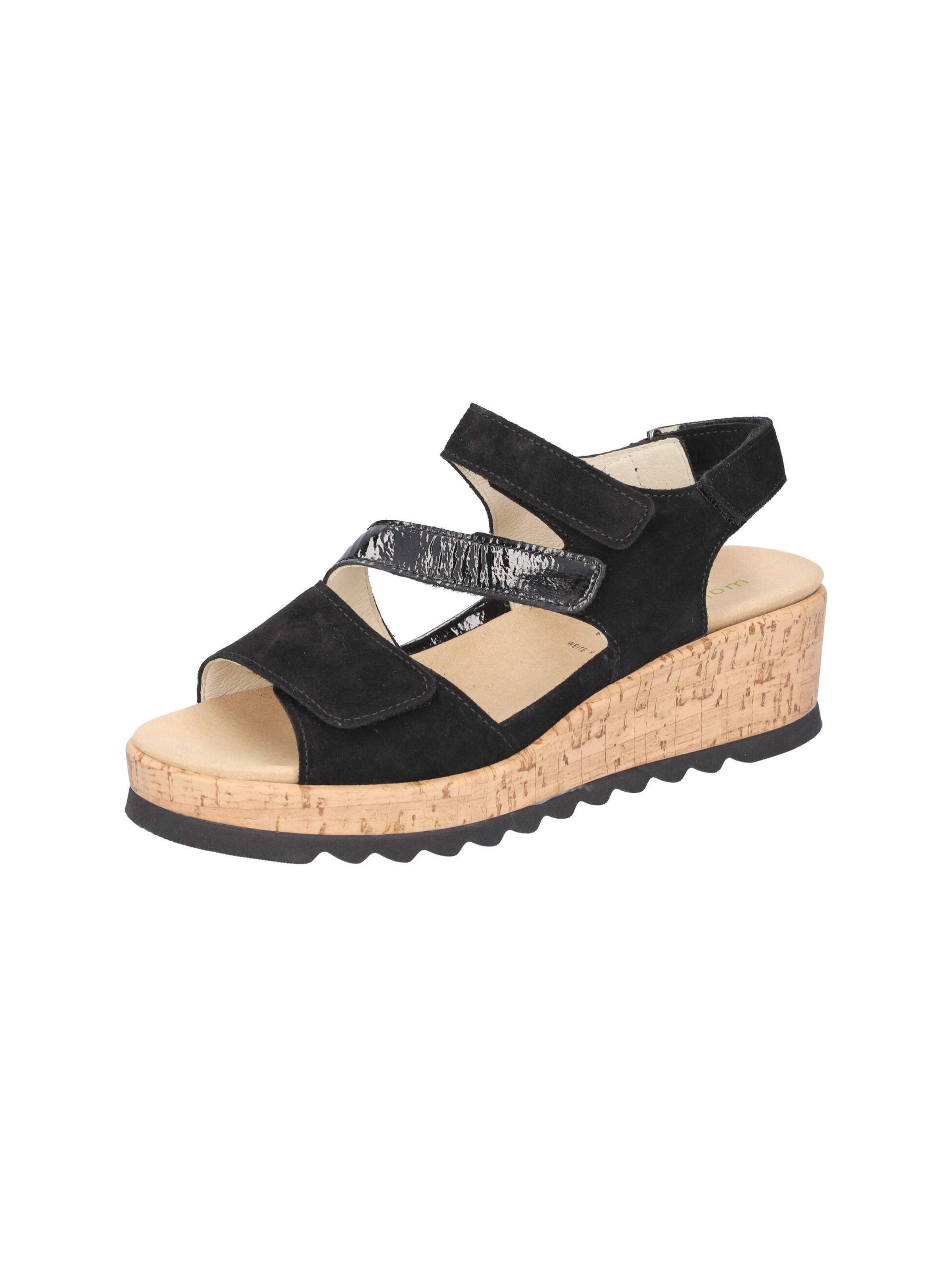 WALDLÄUFER Sandals 'H-Wiebke' in Black: front