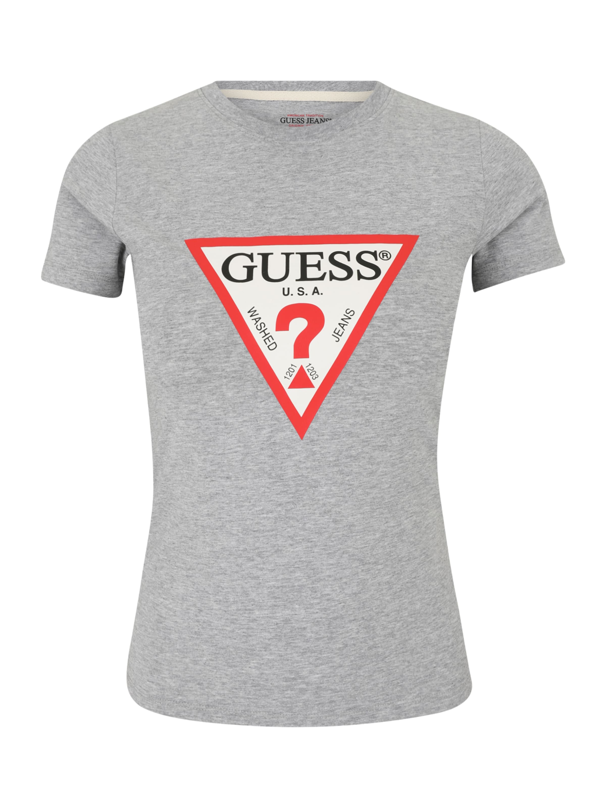 T-shirt 'ICONIC' GUESS JEANS en gris : devant