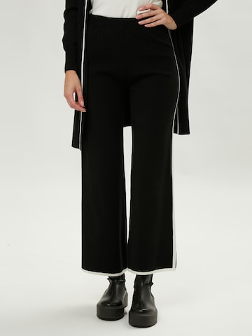 Wide Leg Pantalon Influencer en noir : devant