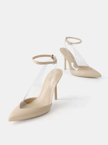 Bershka Slingpumps in Wit