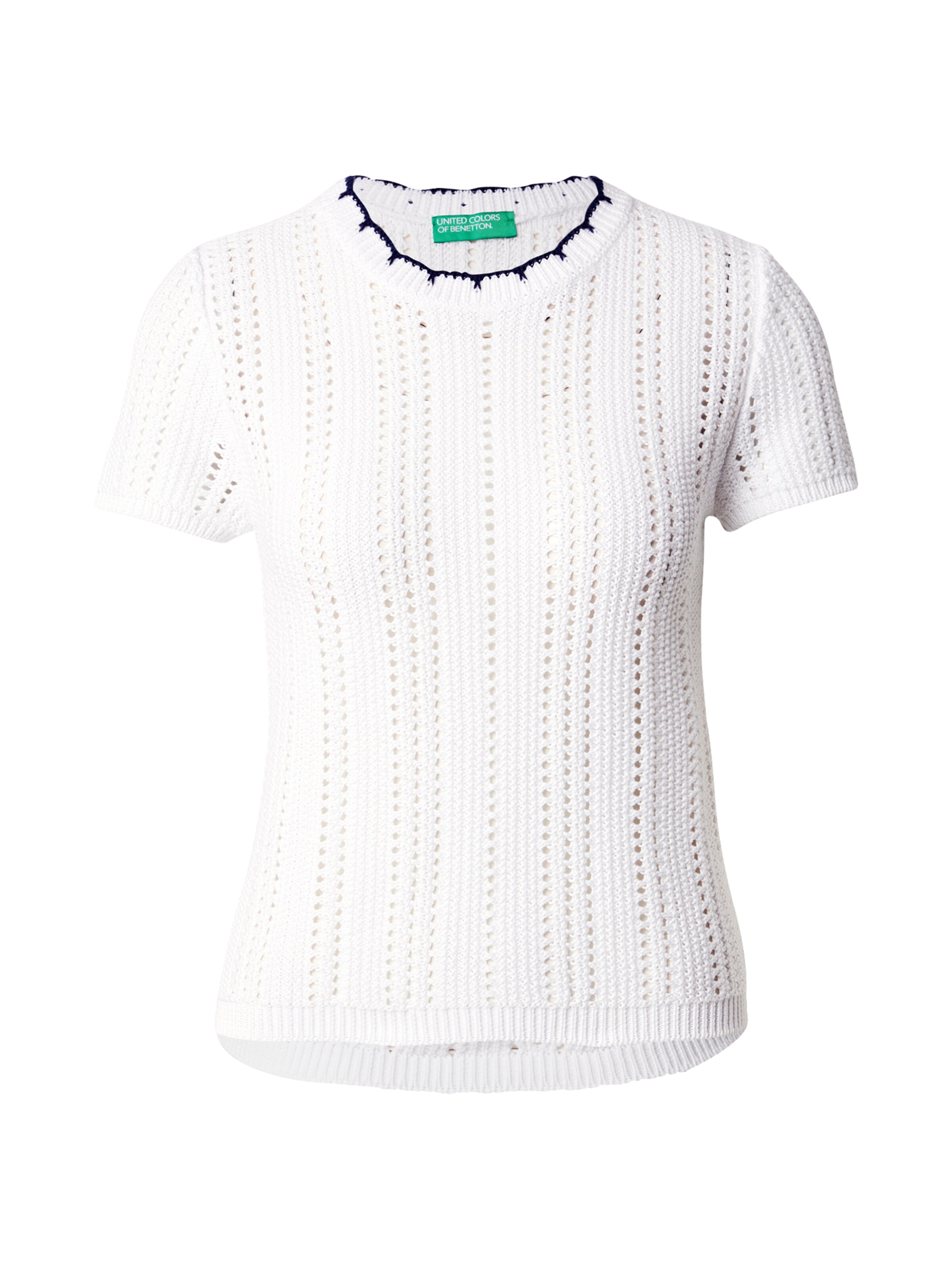 UNITED COLORS OF BENETTON Trui in Wit: voorkant