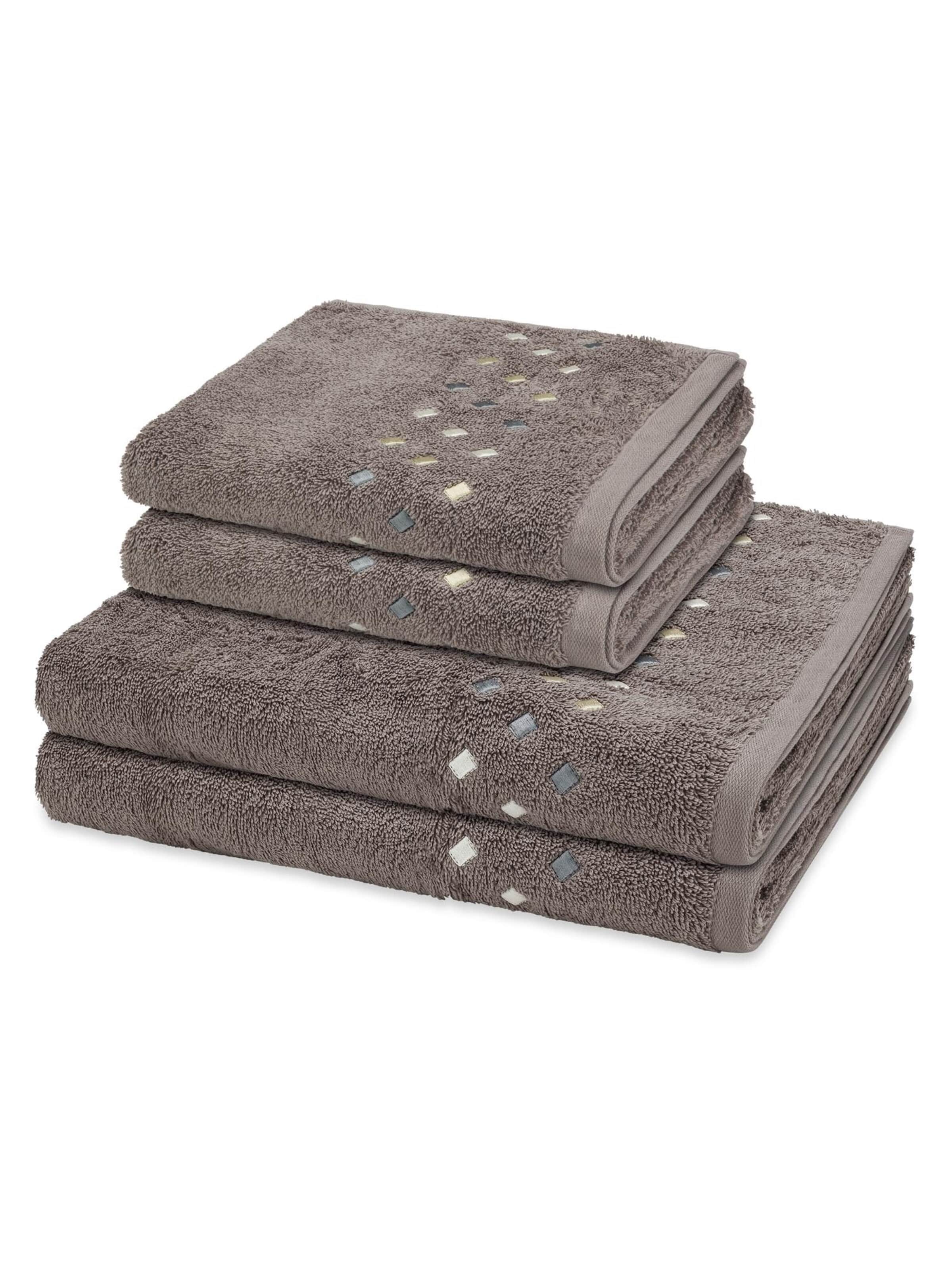 ROSS Towel 'Stoneline' in Grey: front