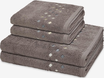 ROSS Towel 'Stoneline' in Grey: front