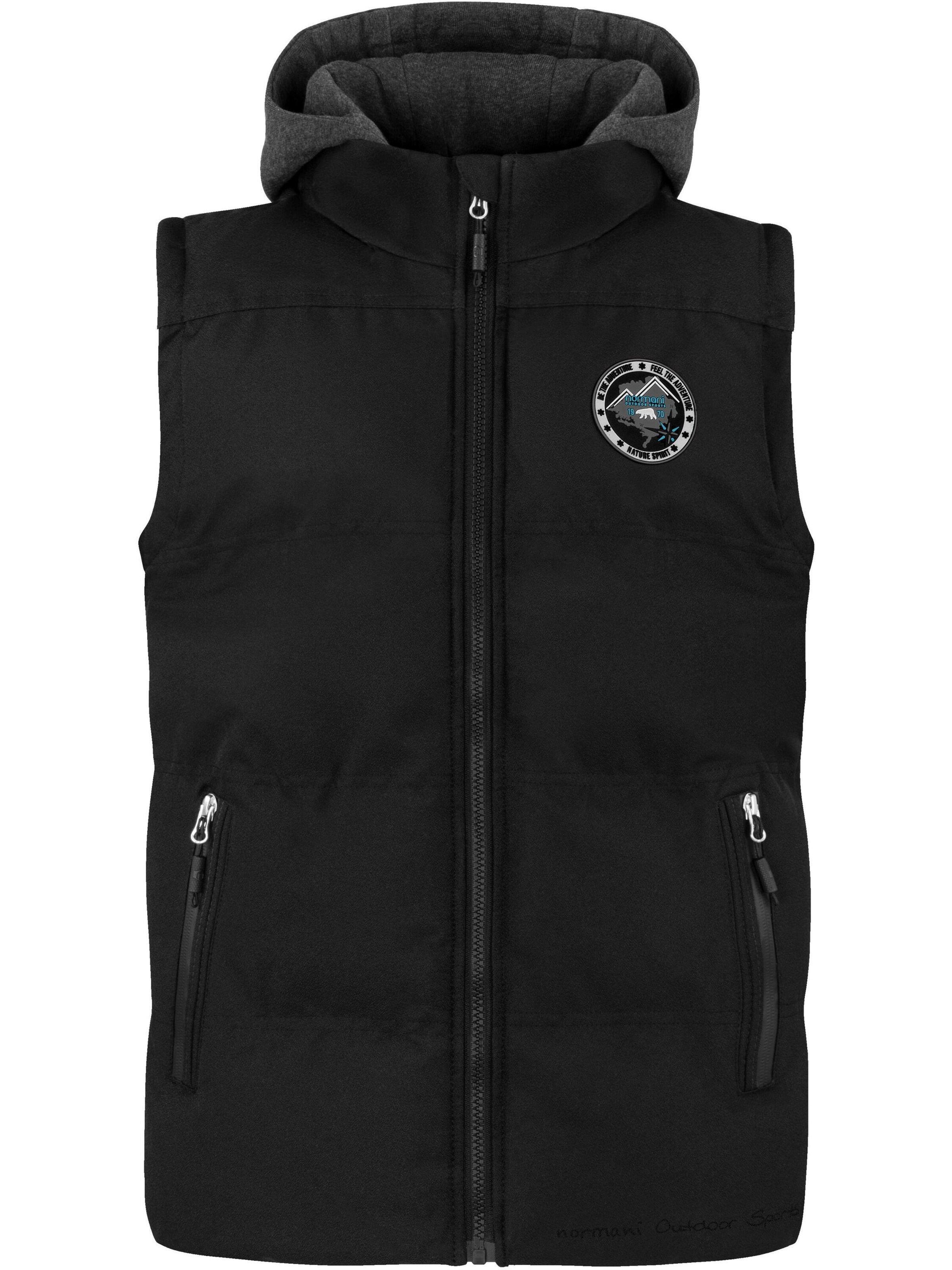 normani Sportbodywarmer 'Skien' in Zwart: voorkant