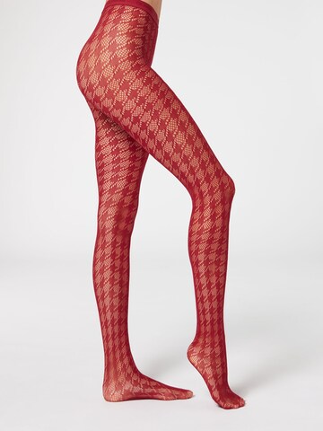 CALZEDONIA Tights in Red: front