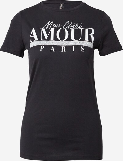 DeFacto T-shirt en noir / argent / blanc, Vue avec produit