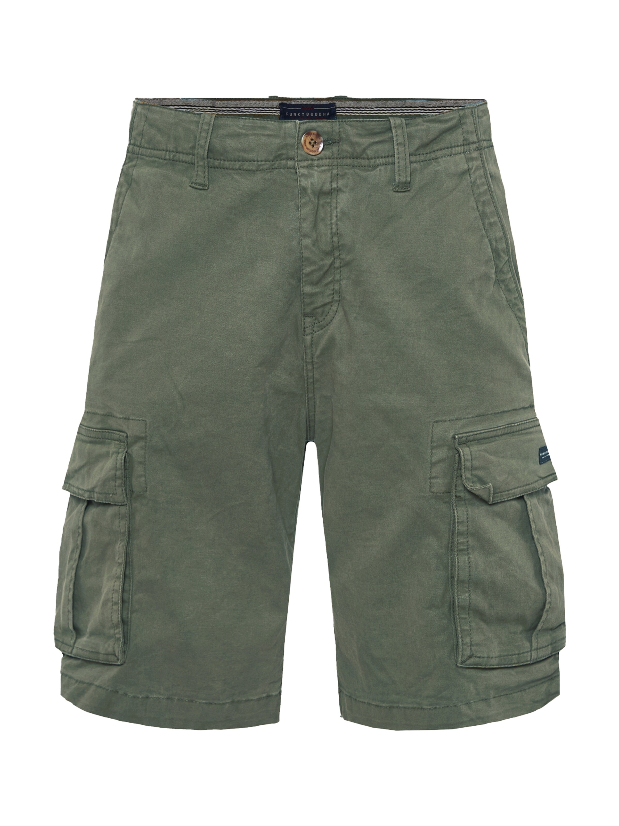 Funky Buddha regular Παντελόνι cargo σε πράσινο: μπροστά