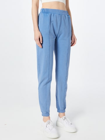 Warehouse Tapered Trousers in Blue: front