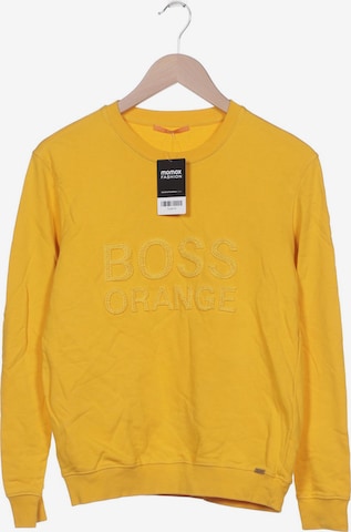BOSS Orange Sweatshirt & Zip-Up Hoodie in S in Yellow: front
