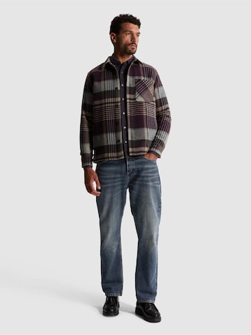 Regular fit Camicia 'Wool-blend overshirt with check pattern' di CAST IRON in lilla