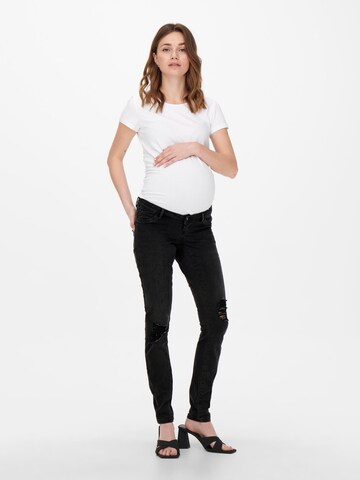 Only Maternity Regular Jeans i svart