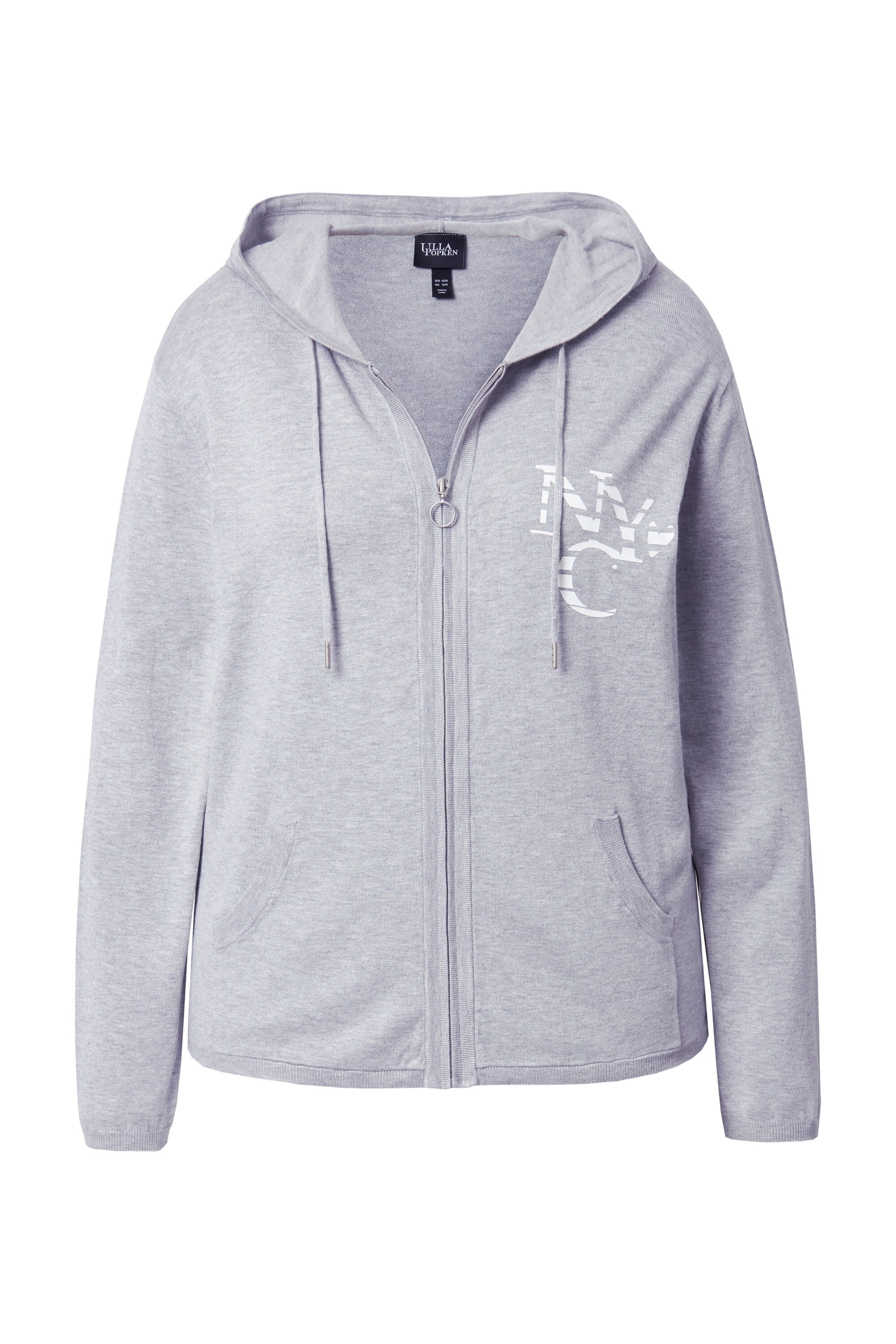 Cardigan Ulla Popken en gris : devant