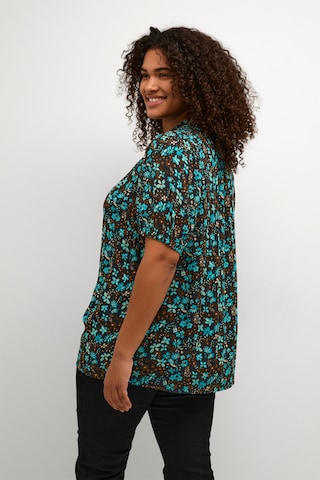Camicia da donna 'Marca' di KAFFE CURVE in blu