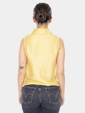 Chemisier 'YELLOW TEXTURED SHIRT' wild pony en jaune